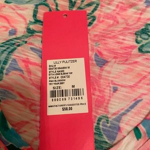 Lilly Pulitzer Size M Long Sleeve Top